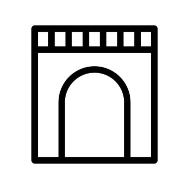 sinema ince çizgi vektör simgesi