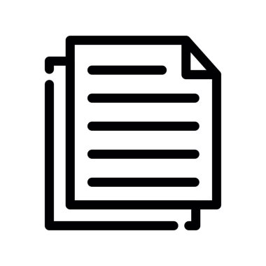 belge vektörü ince çizgi simgesi