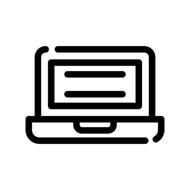 dizüstü bilgisayar ikonu vektör çizimi tasarımı