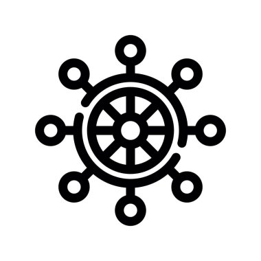 ağ vektörü ince çizgi simgesi