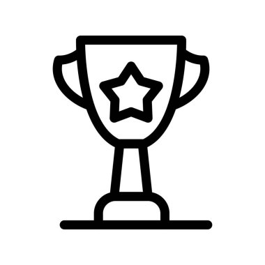 kupa ince çizgi vektör simgesi