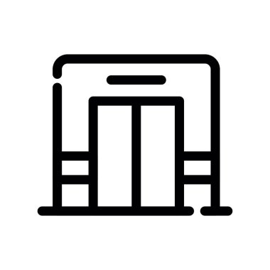 ofis mobilyası vektörü ince çizgi simgesi