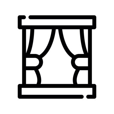 perde perde vektör resimleme simgesi