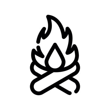 şenlik ateşi vektör çizgisi simgesi