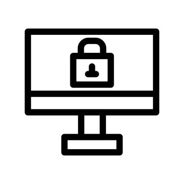 dizüstü bilgisayar vektörü ince çizgi simgesi