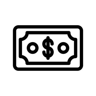 Dolar vektör ince çizgi simgesi