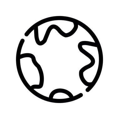 dünya vektör ince çizgi simgesi