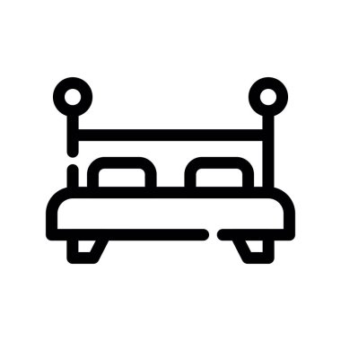 yatak vektörü ince çizgi simgesi