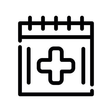 Takvim vektör hat simgeler