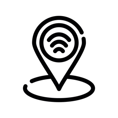 Harita simgesi ana hat vektörü. Harita iğnesi. harita iğnesi