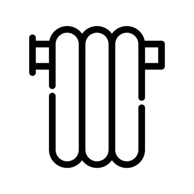 kablo vektör simgesi. Taslak biçimli logo simgesi. beyaz çizgi sembolü.