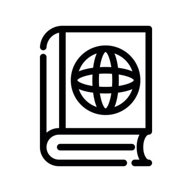 kitap vektör çizgisi simgesi, imza, illüstrasyon