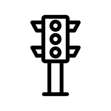 Trafik ışığı simgesi düz vektör simgesi