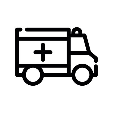 ambulans simgesi vektör illüstrasyonu