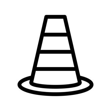 Trafik konisi çizgisi biçim vektör tasarımı