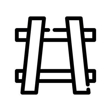 bank vektörü ince çizgi simgesi