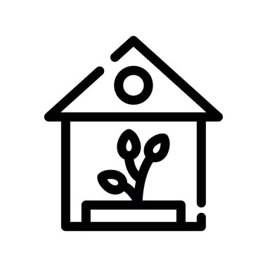 bahçe vektörü ince çizgi simgesi