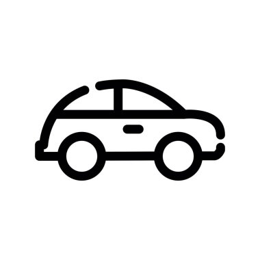 araba vektörü ince çizgi simgesi