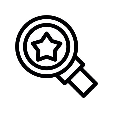 Arama vektörü ince çizgi simgesi