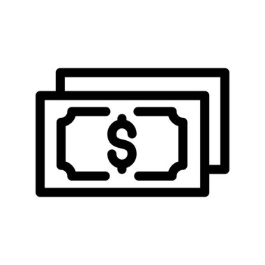 Dolar vektör ince çizgi simgesi