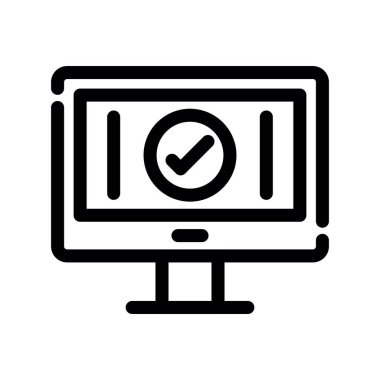 Beyaz arkaplan üzerindeki vektör illüstrasyonunu kontrol et