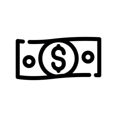 para vektörü ince çizgi simgesi