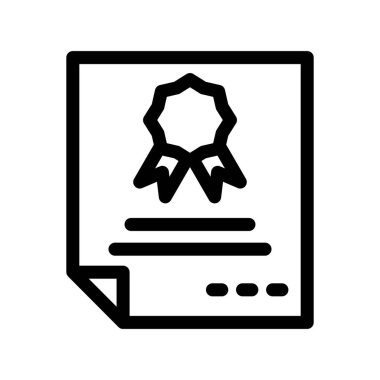 Sertifika simgesi, vektör illüstrasyon tasarımı