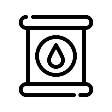 Su vektörü ince çizgi simgesi