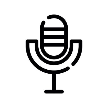 mikrofon simgesi vektör illüstrasyonu