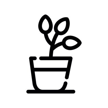 Web ve Web için bitkisel ikon vektörü ince çizgi işareti, mobil uygulama, mobil ve web simgesi ana hatlar biçiminde