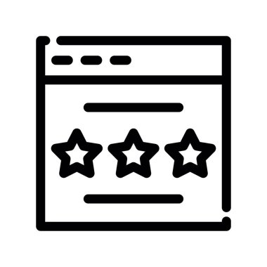 derecelendirme çizgisi simgesi, konsept vektörü, taslak vektör çizimi, doğrusal sembol.