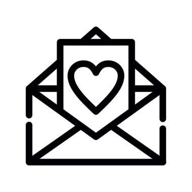 harf aşk mesajı vektör illüstrasyonu