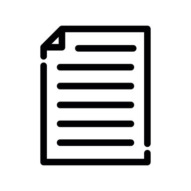 kağıt vektörü ince çizgi simgesi