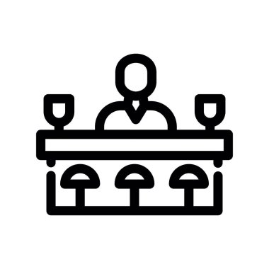 Tepsi ve tepsi vektör simgesi tasarımlı garson