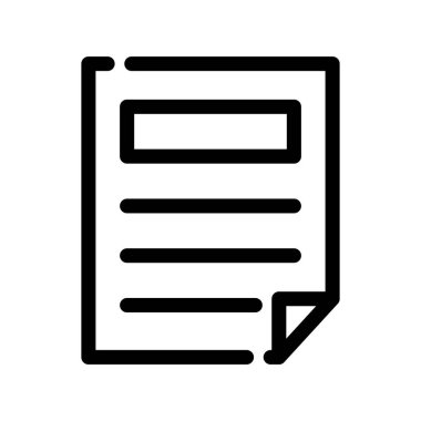 Belge simgesinin vektör illüstrasyonu