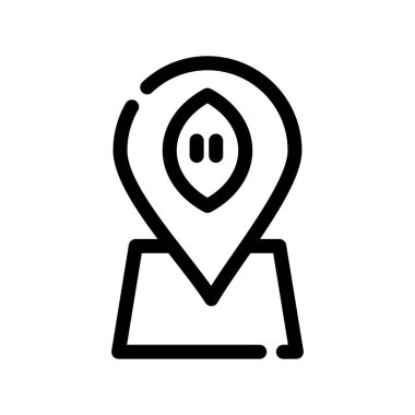 Web ve mobil uygulama için beyaz arkaplanda izole edilmiş konum vektörü simgesi.