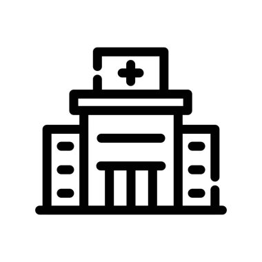 Tıbbi ve hastane simgesinin vektör illüstrasyonu.