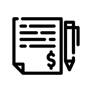 Belge vektör glif simgesi