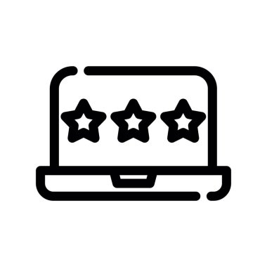 Müşteri gözden geçirme simgesi düz illüstrasyon