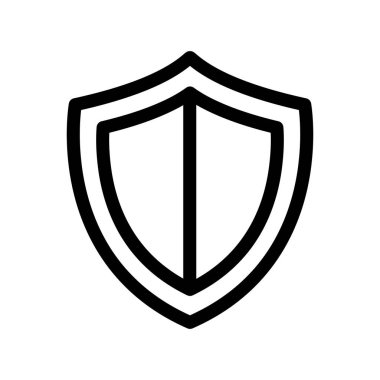 kalkan vektörü ince çizgi simgesi