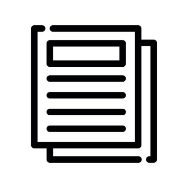 belge dosya vektörü ince çizgi simgesi