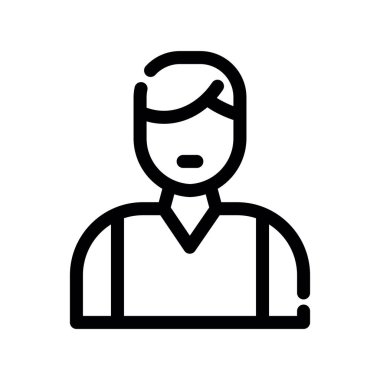 Dizüstü bilgisayar vektör illüstrasyon tasarımına sahip iş adamı