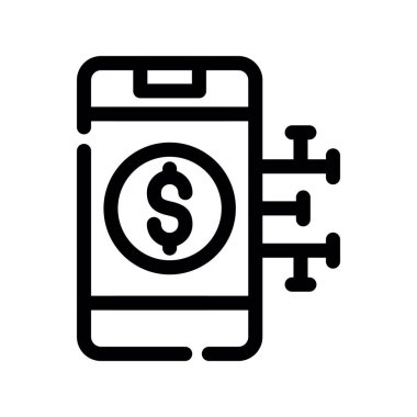 Dolar simgesi vektör illüstrasyonu