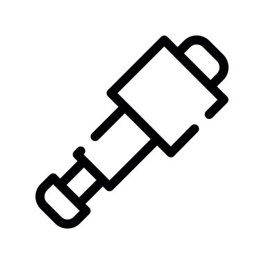 meşale vektörü ince çizgi simgesi