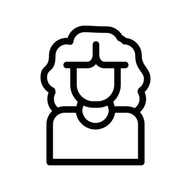 dişi vektör ince çizgi simgesi