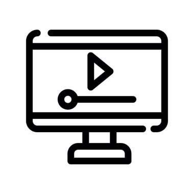 TV simgesi vektör illüstrasyonu