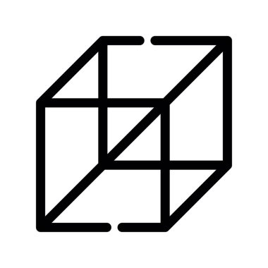 3d küp ikon vektör illüstrasyon tasarımı