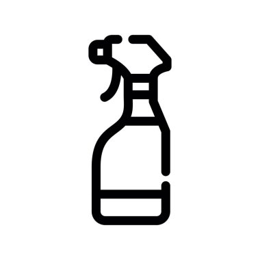 Su şişesi ikon vektörü. İnce çizgi işareti. izole edilmiş sınır sembolü çizimi