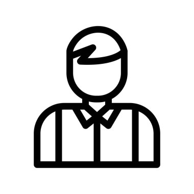 Man avatar çizgisi biçim vektör tasarımı