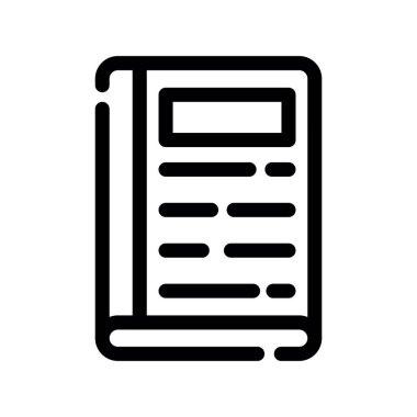 kitap vektörü ince çizgi simgesi
